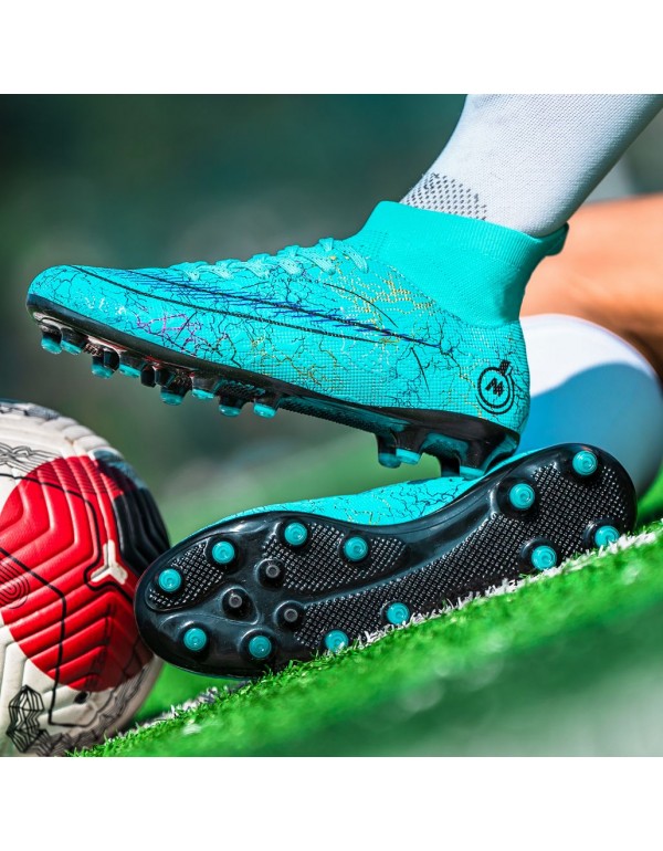 Men Kids Soccer Cleats Women Kids Football Cleats Youth Soccer Shoes for Big Boys AG Green
