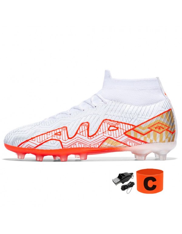 Unisex Low Top FG Football Boots AG White