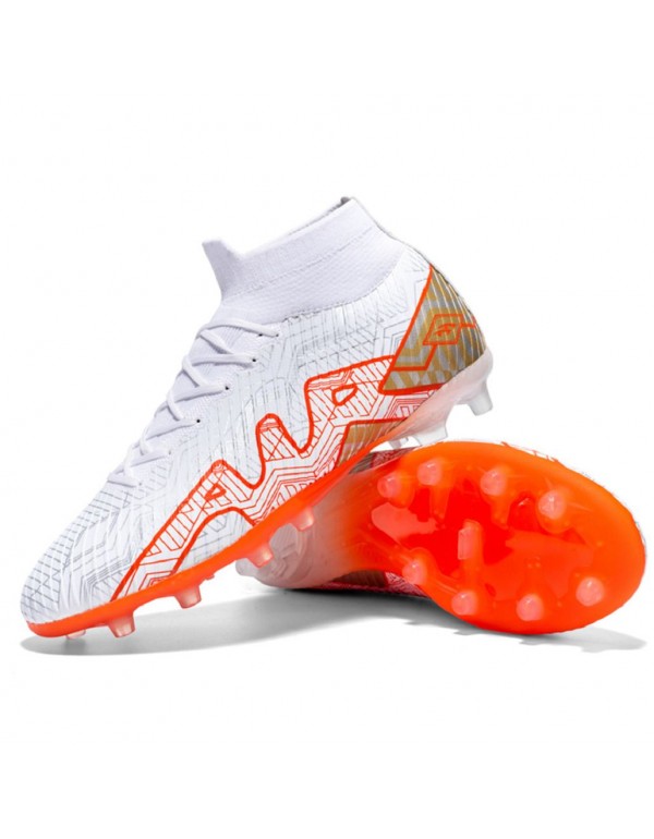 Unisex Low Top FG Football Boots AG White