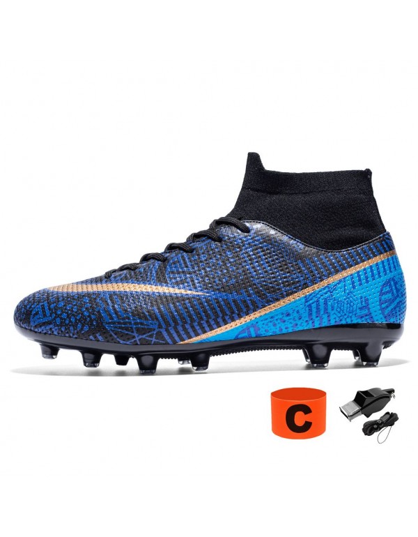 Unisex Pro Soccer Cleats AG Black Blue