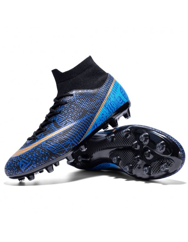 Unisex Pro Soccer Cleats AG Black Blue