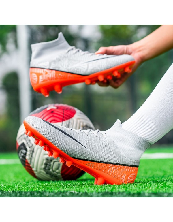 Unisex Professional Slip Resistant Football Boots AG Grey