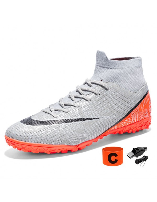 Mens Football Boots TF Grey