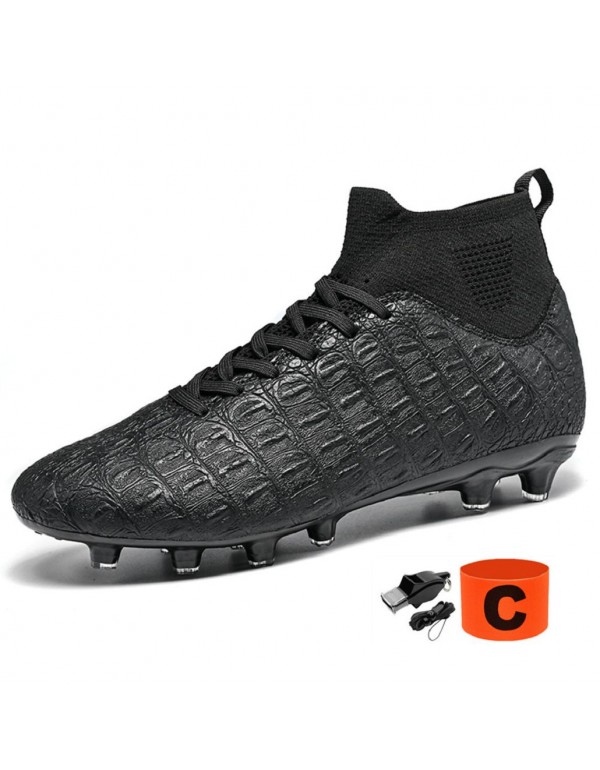 Mens All Pro SpikeTech High Top Football Cleats FG Black