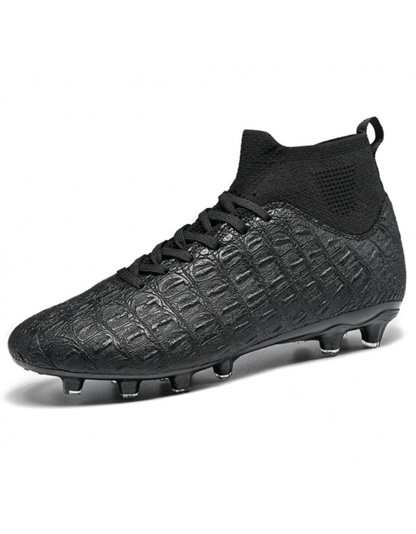 Mens All Pro SpikeTech High Top Football Cleats FG Black