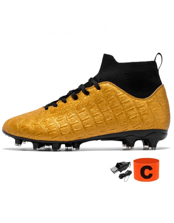 Unisex High Top Football Boots FG Gold