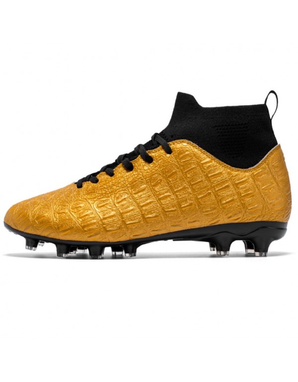 Unisex High Top Football Boots FG Gold