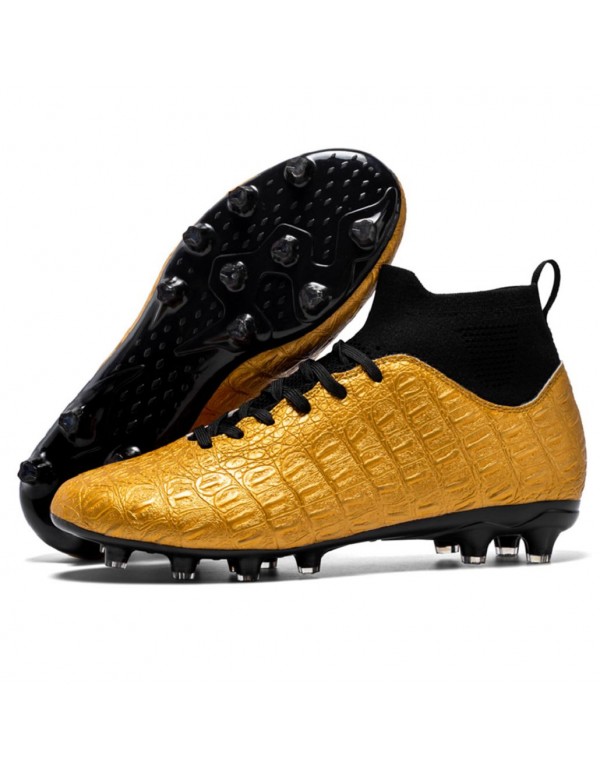 Unisex High Top Football Boots FG Gold