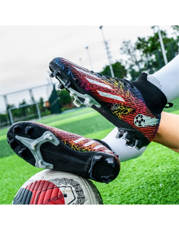 Men Kids's Soccer Cleats Indoor Indoor Soccer Cleats Women High Top Soccer Cleats for Outdoor Indoor FG Red