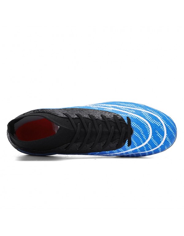 Anti Slip Football Shoes For Men AG Blue White