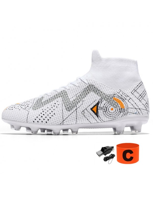 Premium Unisex Turf Football Cleats AG White