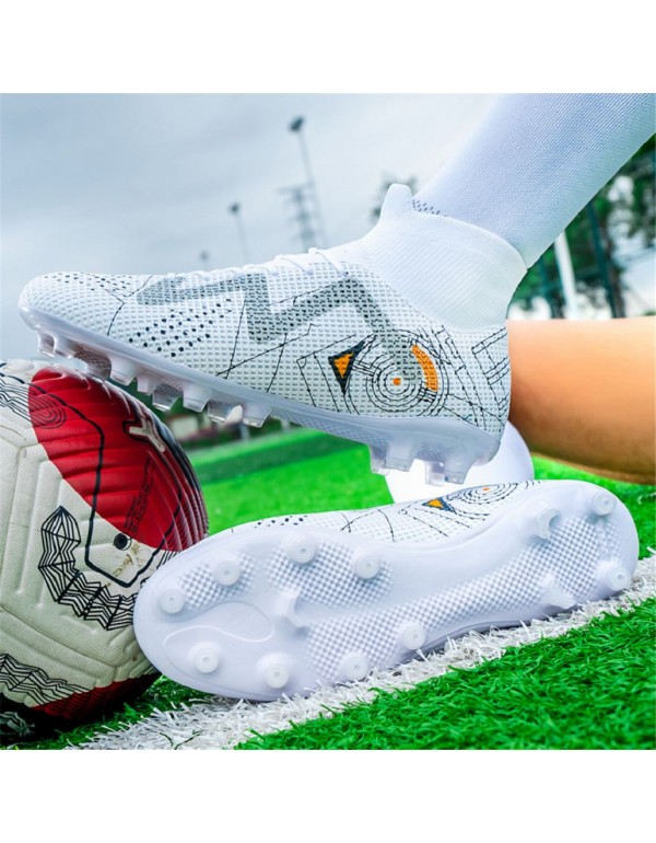 Premium Unisex Turf Football Cleats AG White