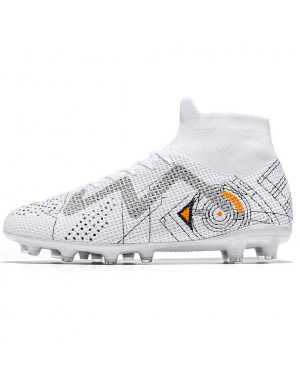 Premium Unisex Turf Football Cleats AG White