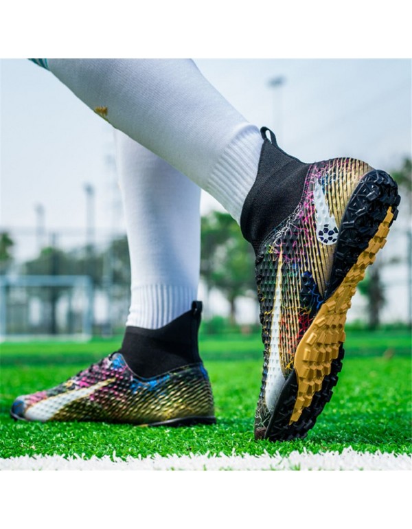 Professional Anti Skid FG Soccer Cleats for Teenagers and Adults TF Golden