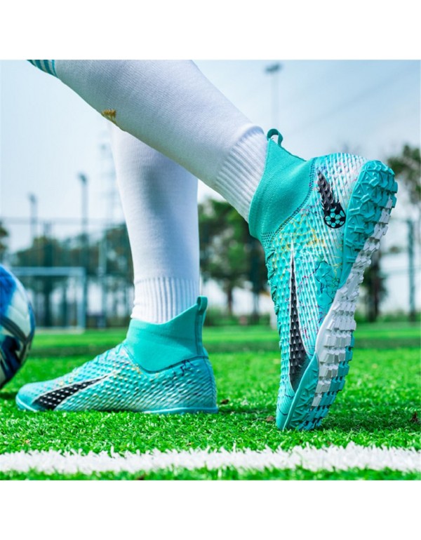 Ultimate Men’s Soccer Shoes: All Season, Anti Skid & Shock Resistant, Stylish Stripes for Peak Performance TF Green