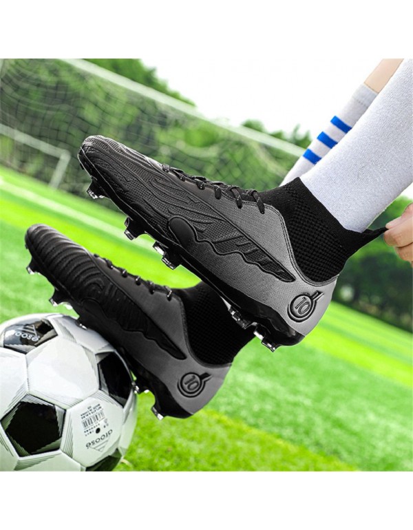 All Season Non Slip Turf Soccer Boots FG Black