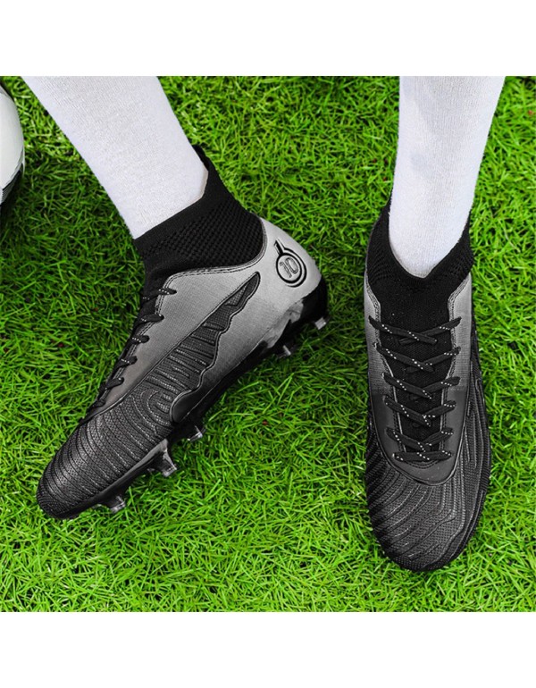 All Season Non Slip Turf Soccer Boots FG Black